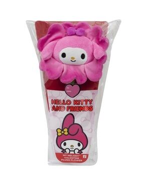 Hello Kitty 14-inch My Melody Plush Valentine's Day Flower Bendable Stem New